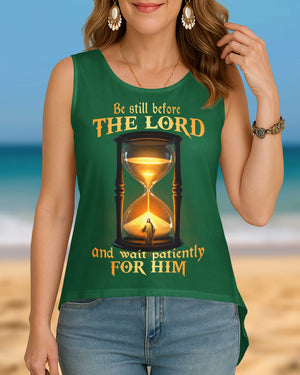 Be Still Before The Lord Cut Out Wrap Back Tank Top