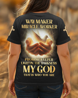 Way Maker Miracle Worker Promise Keeper All Over Print T-Shirt