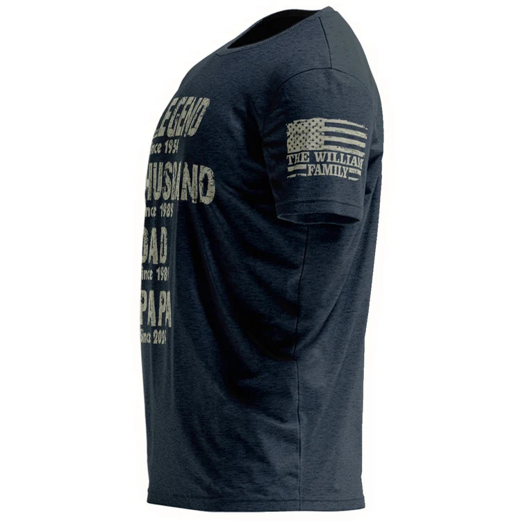 Personalized Legend Husband Dad Papa Shirt – Custom Years Gift for Dad & Grandpa – Unique Christmas Gift for Him