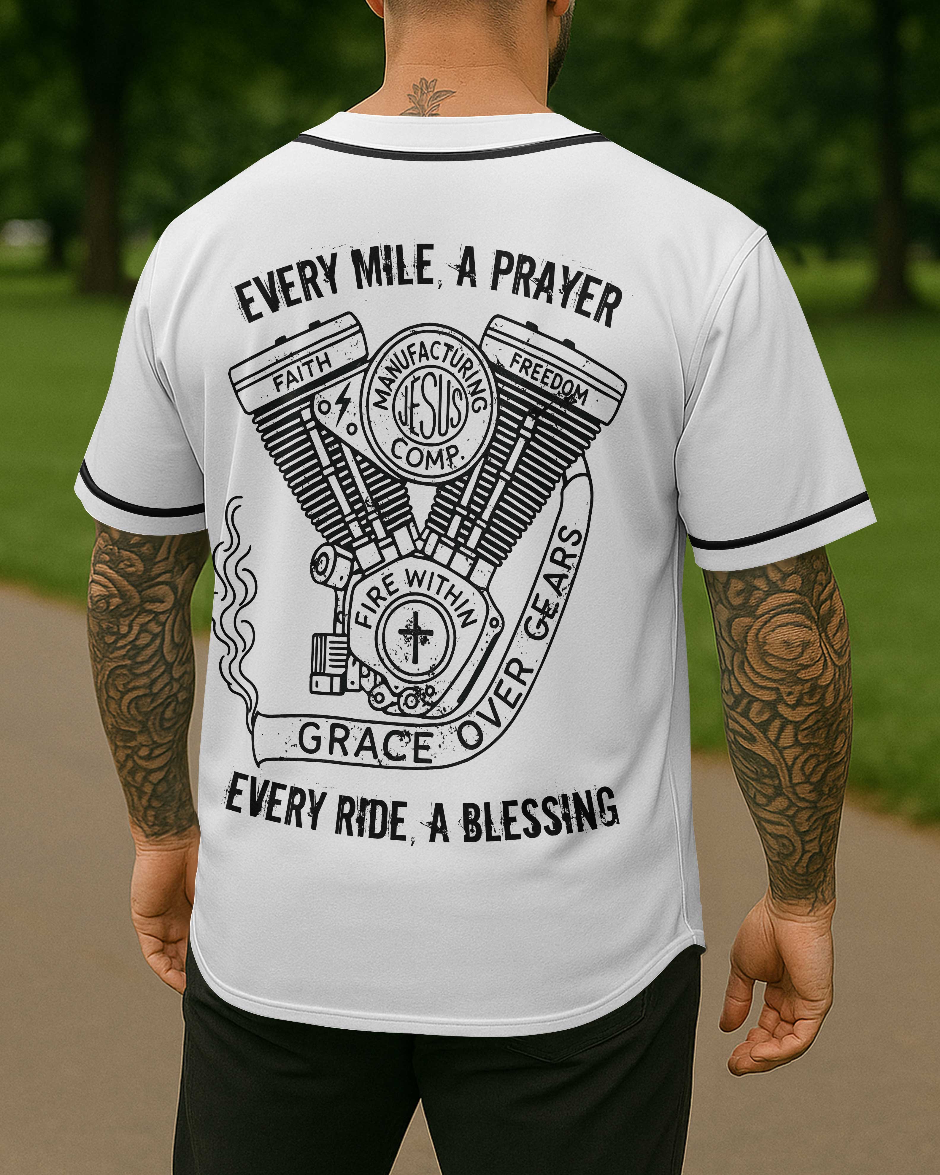 Every Mile A Prayer Grace Over Gears Every Ride A Blessing Jersey