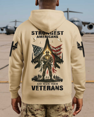 God Took The Strongest Americans All Over Print Hoodie