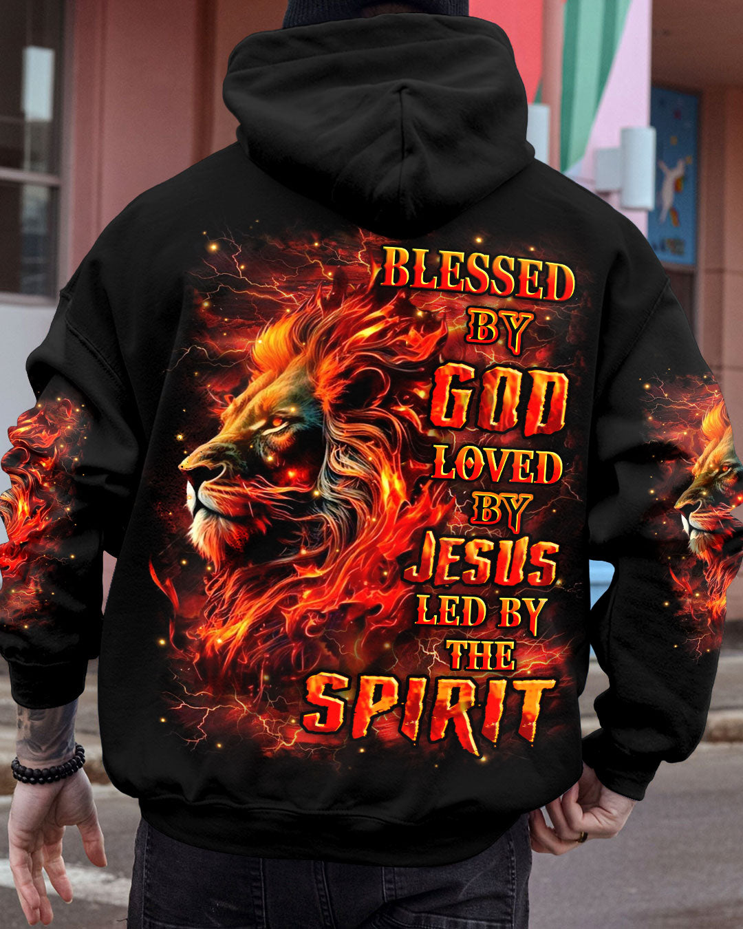 Blessed By God Loved By Jesus Lion Men's All Over Print Shirt - Yhhn2008254