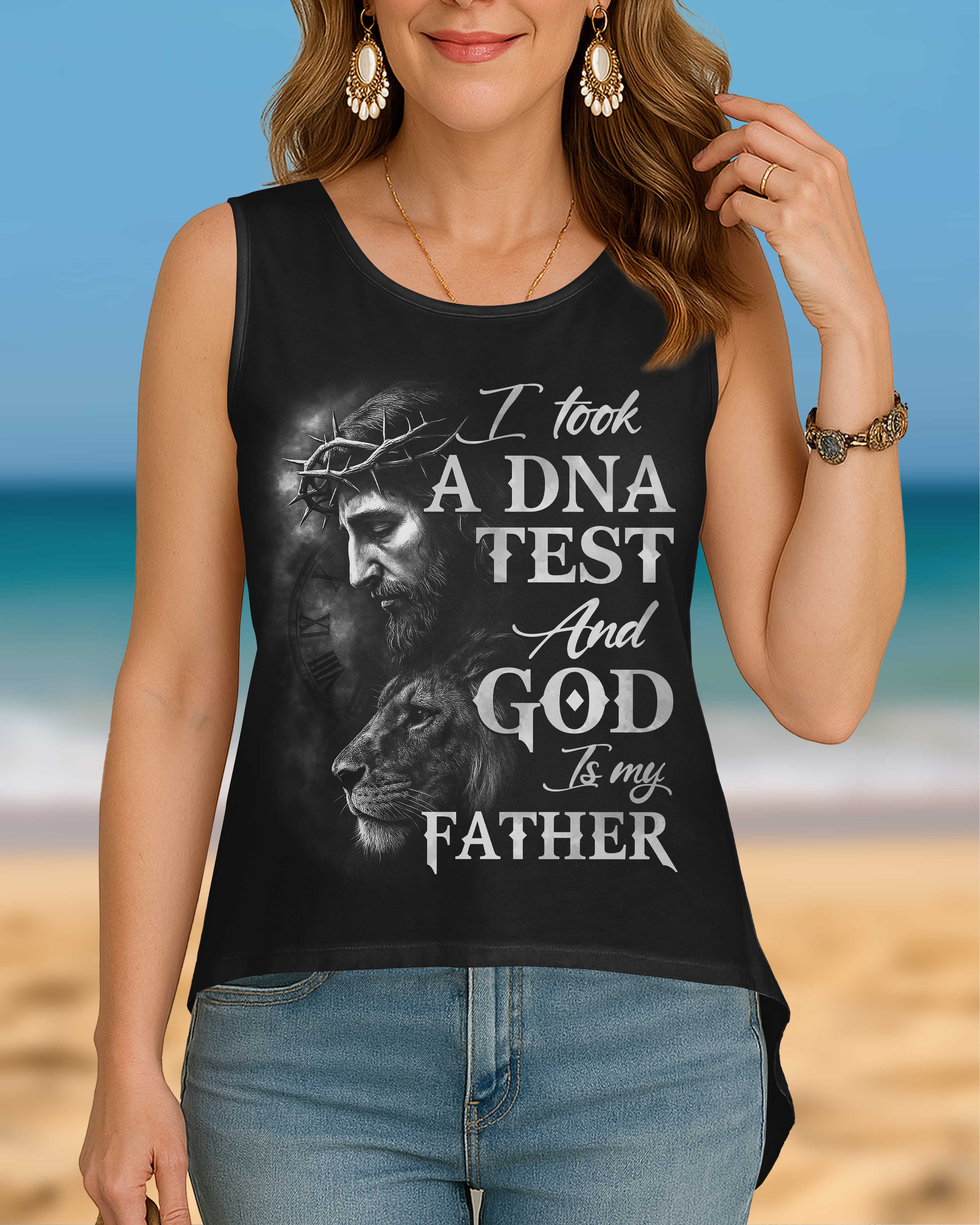 I Took A DNA Test Cut Out Wrap Back Tank Top