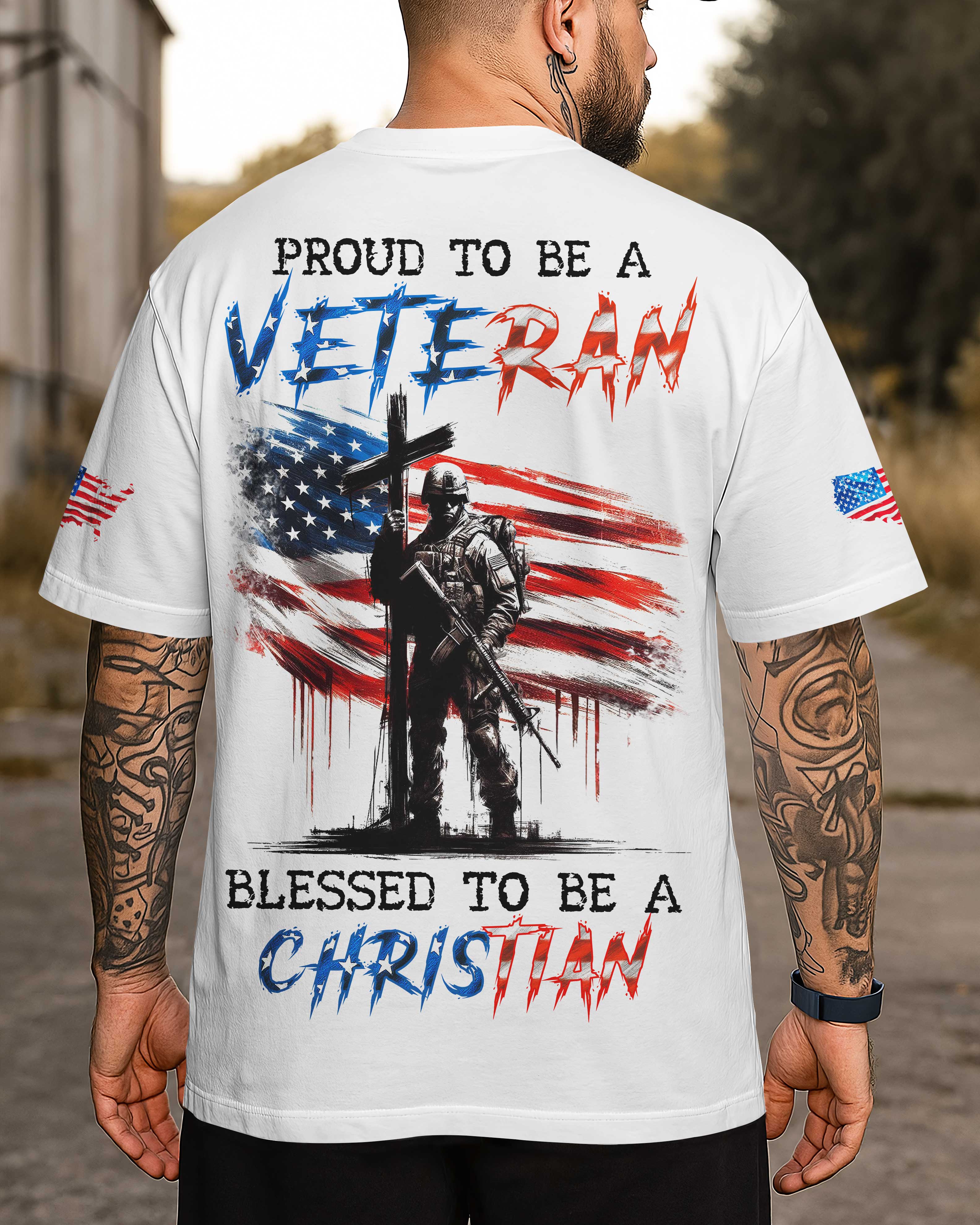 Proud To Be A Veteran All Over Print T-Shirt