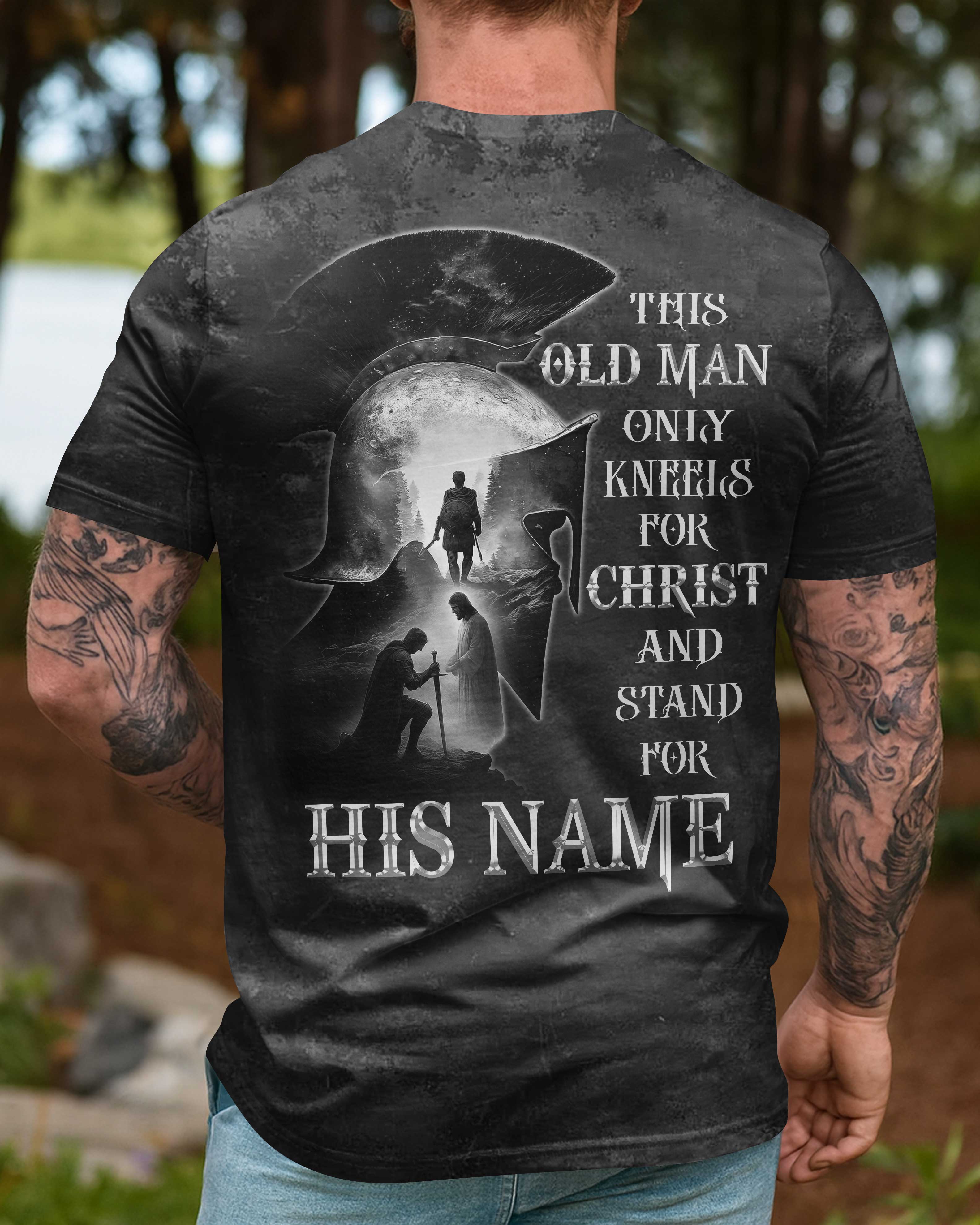 Kneel for Christ and Stand For His Name Shirt