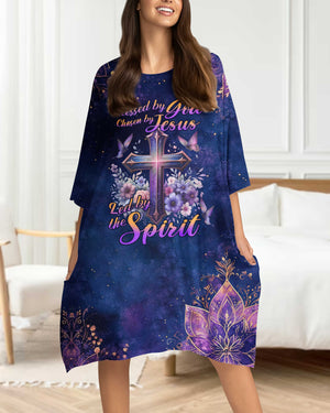 Blessed By God Chosen By Jesus All Over Print Sleep Tee