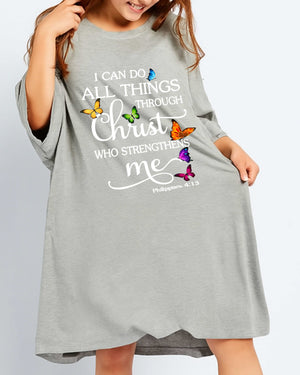 I Can Do All Thing Through Christ All Over Print Sleep Tee