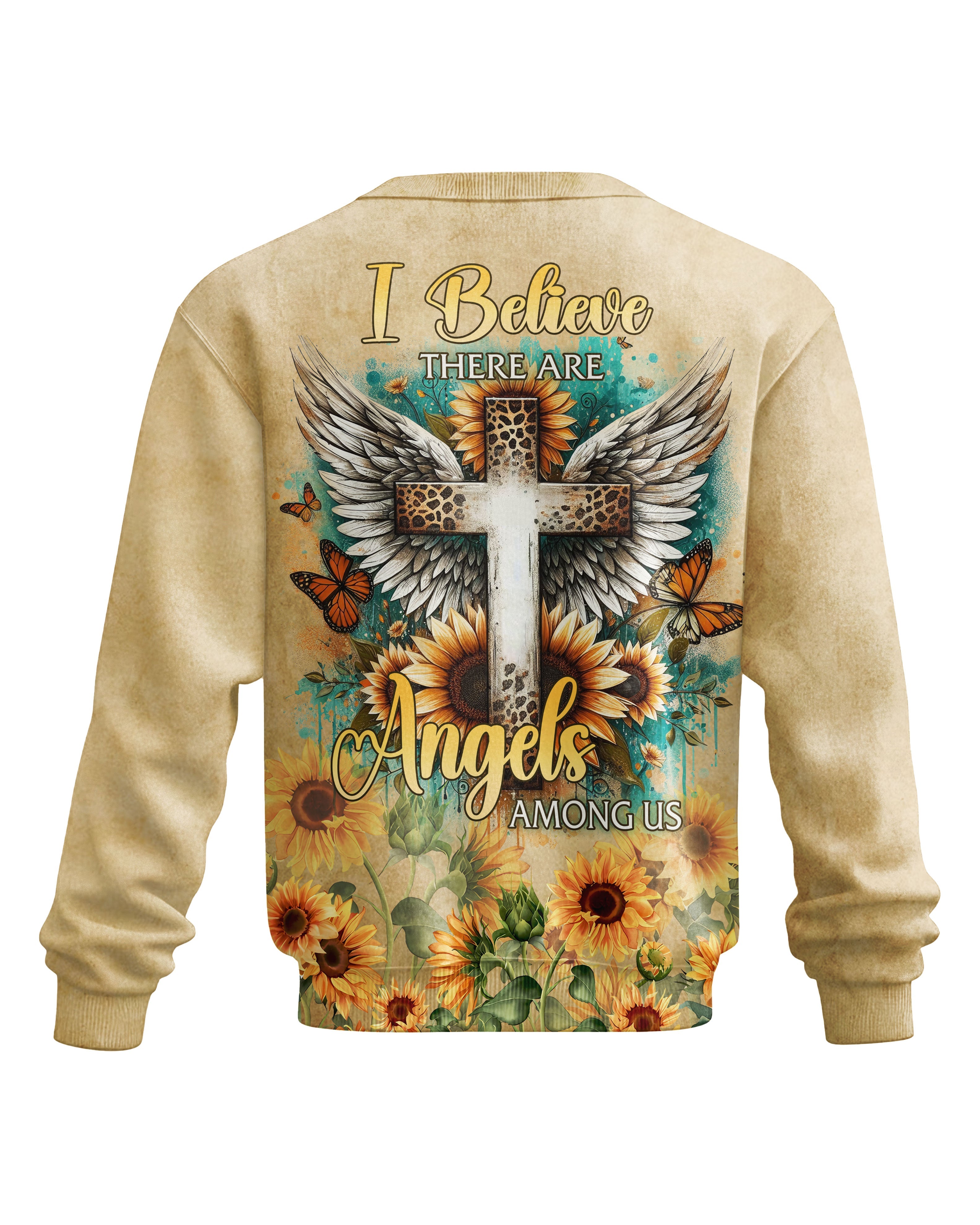 I Believe There Are Angels Among Us All Over Print Sweater