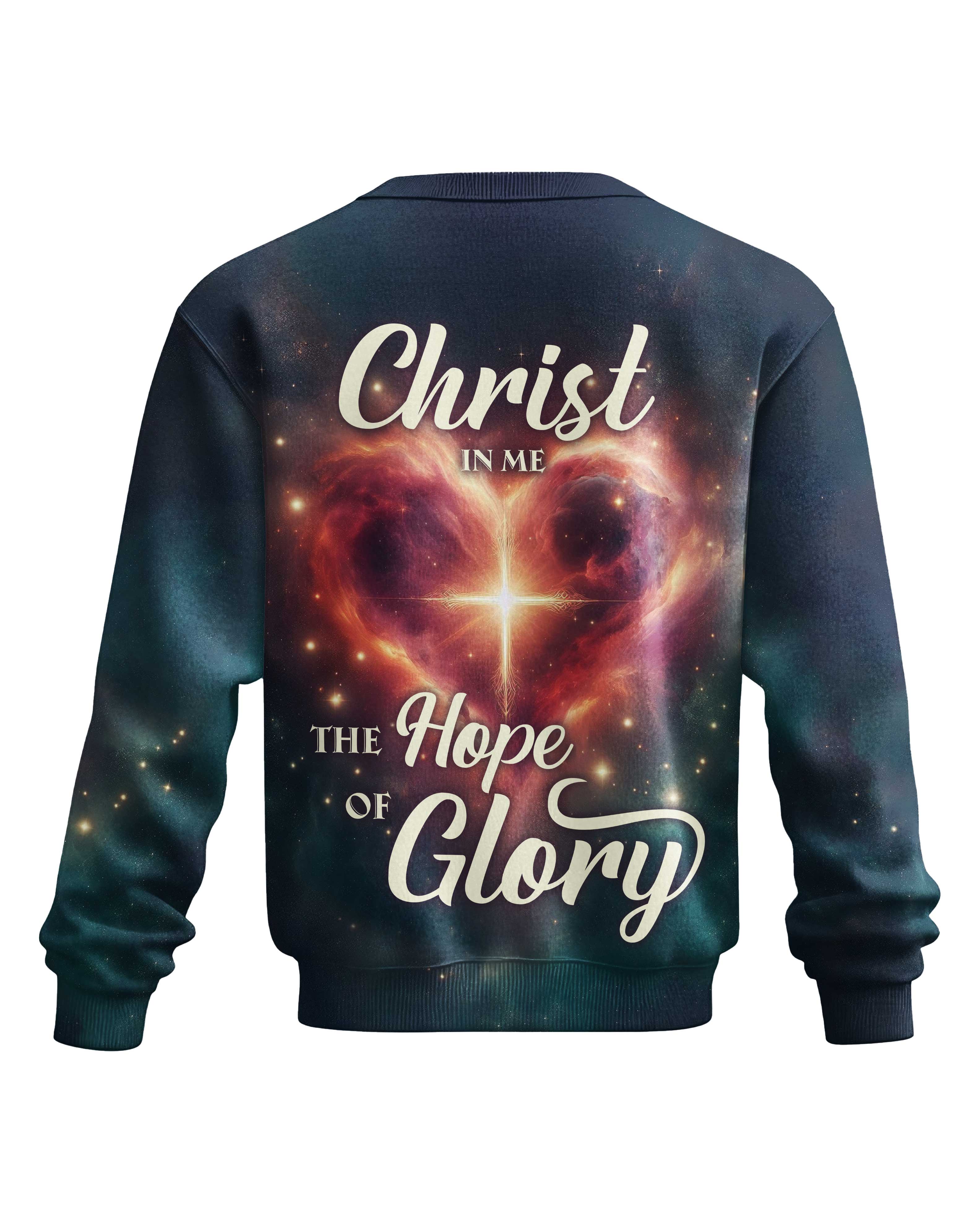 Christ In Me The Hope Of Glory All Over Print Sweater