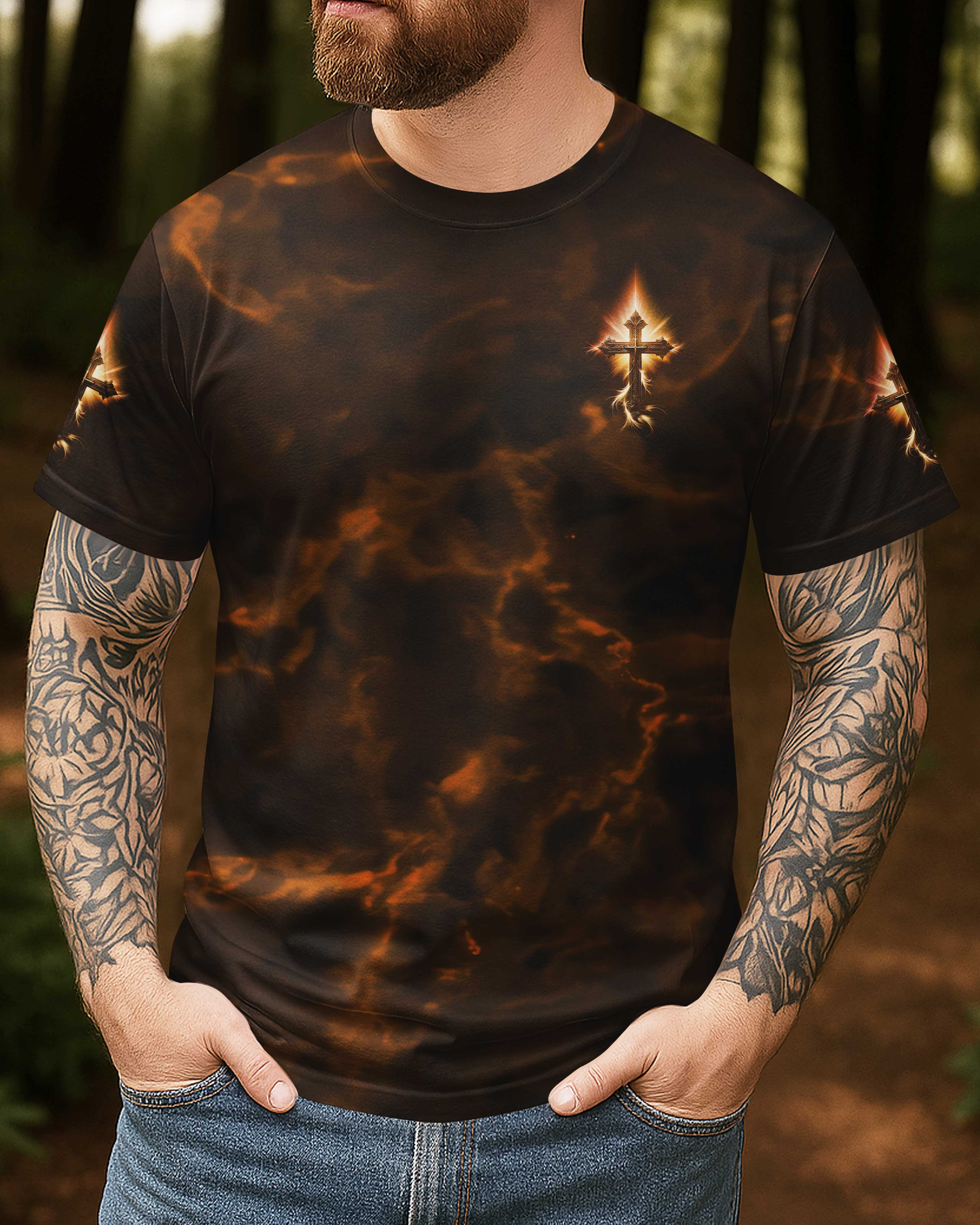 A Child Of God A Man Of Faith A Warrior Of Christ All Over Print T-shirt