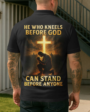 He Who Kneels Before God All Over Print Polo Shirt