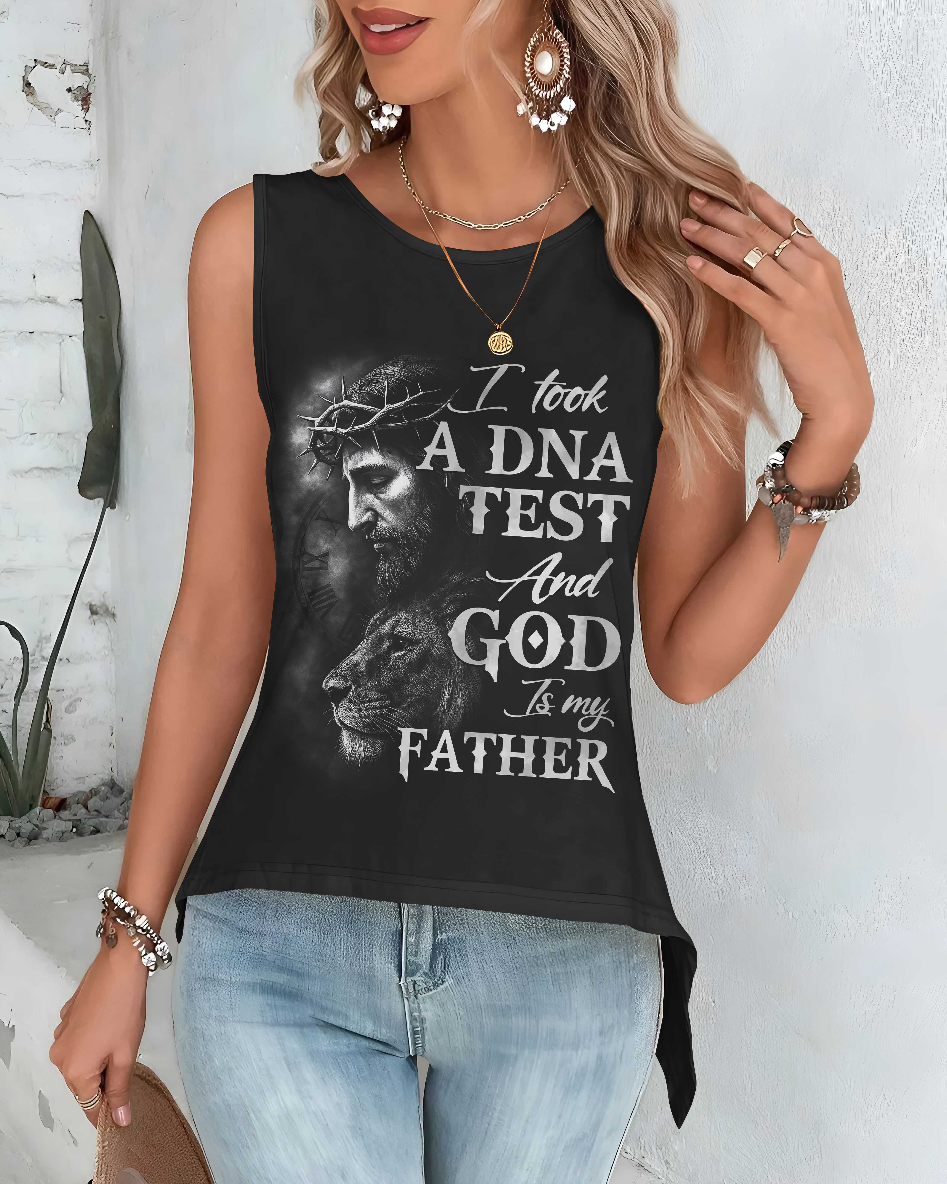 I Took A DNA Test Cut Out Wrap Back Tank Top