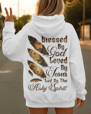 Blessed By God Loved By Jesus Led By The Holy Spirit Hoodie