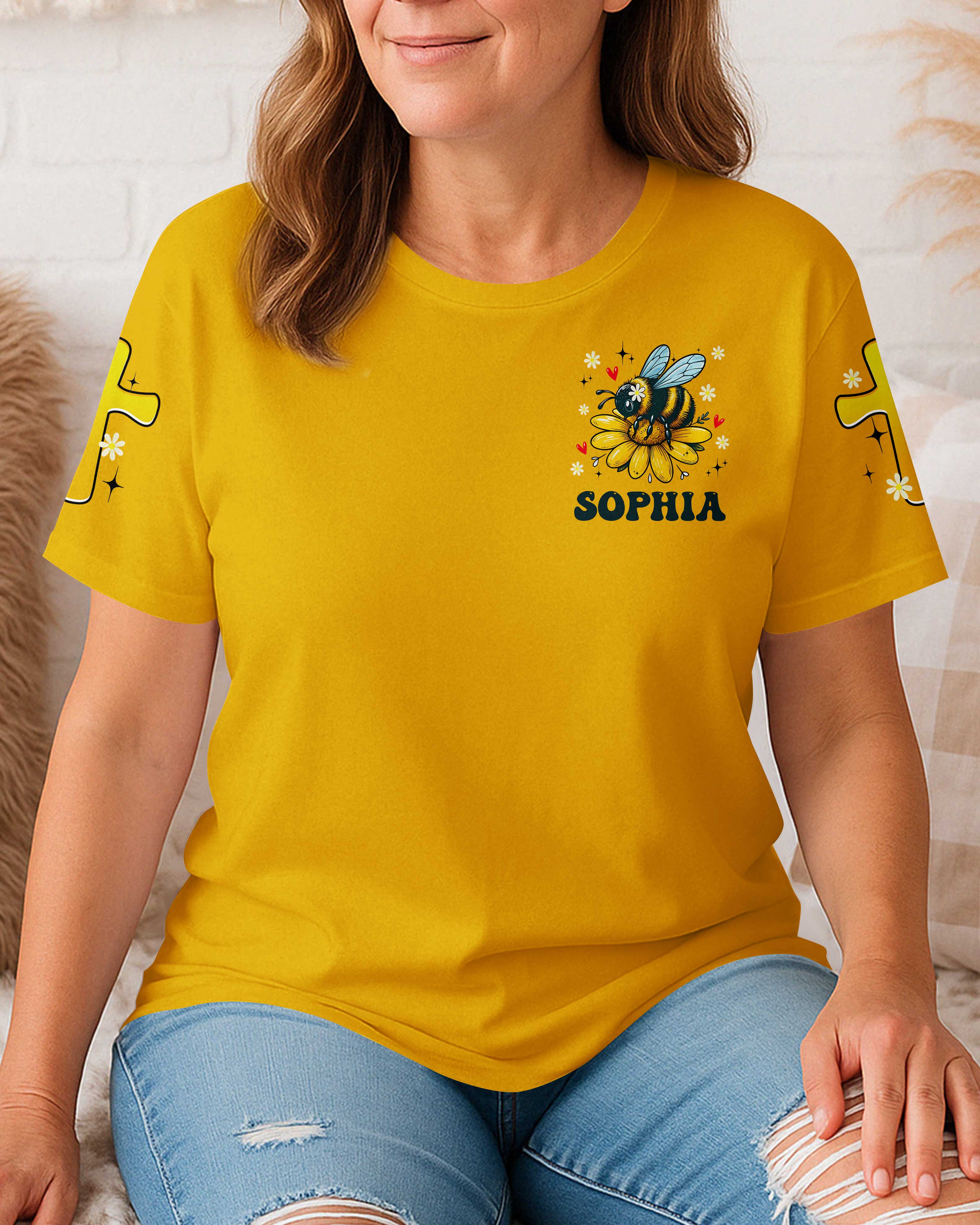 Blessed To Bee Called Grandma All Over Print T-Shirt