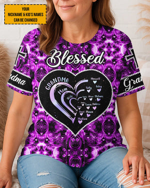 Blessed Grandma Mom Wife All Over Print Shirt