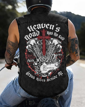 Heaven's Road For Sleevesless Denim Shirt