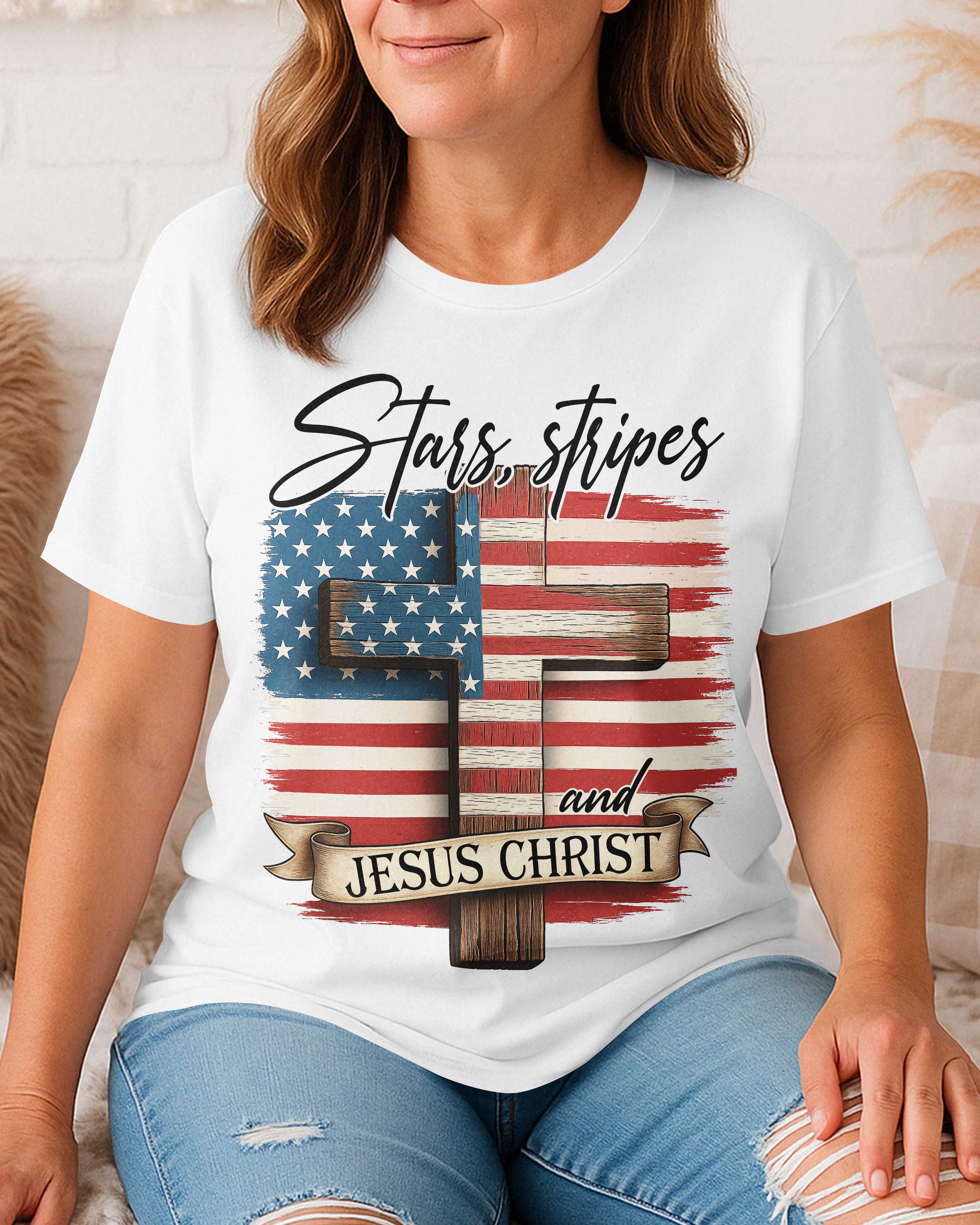 Stars, Stripes and Jesus Christ T-Shirt