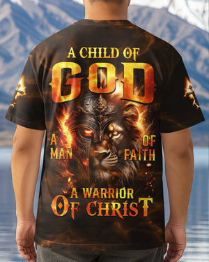 A Child Of God A Man Of Faith A Warrior Of Christ All Over Print T-shirt