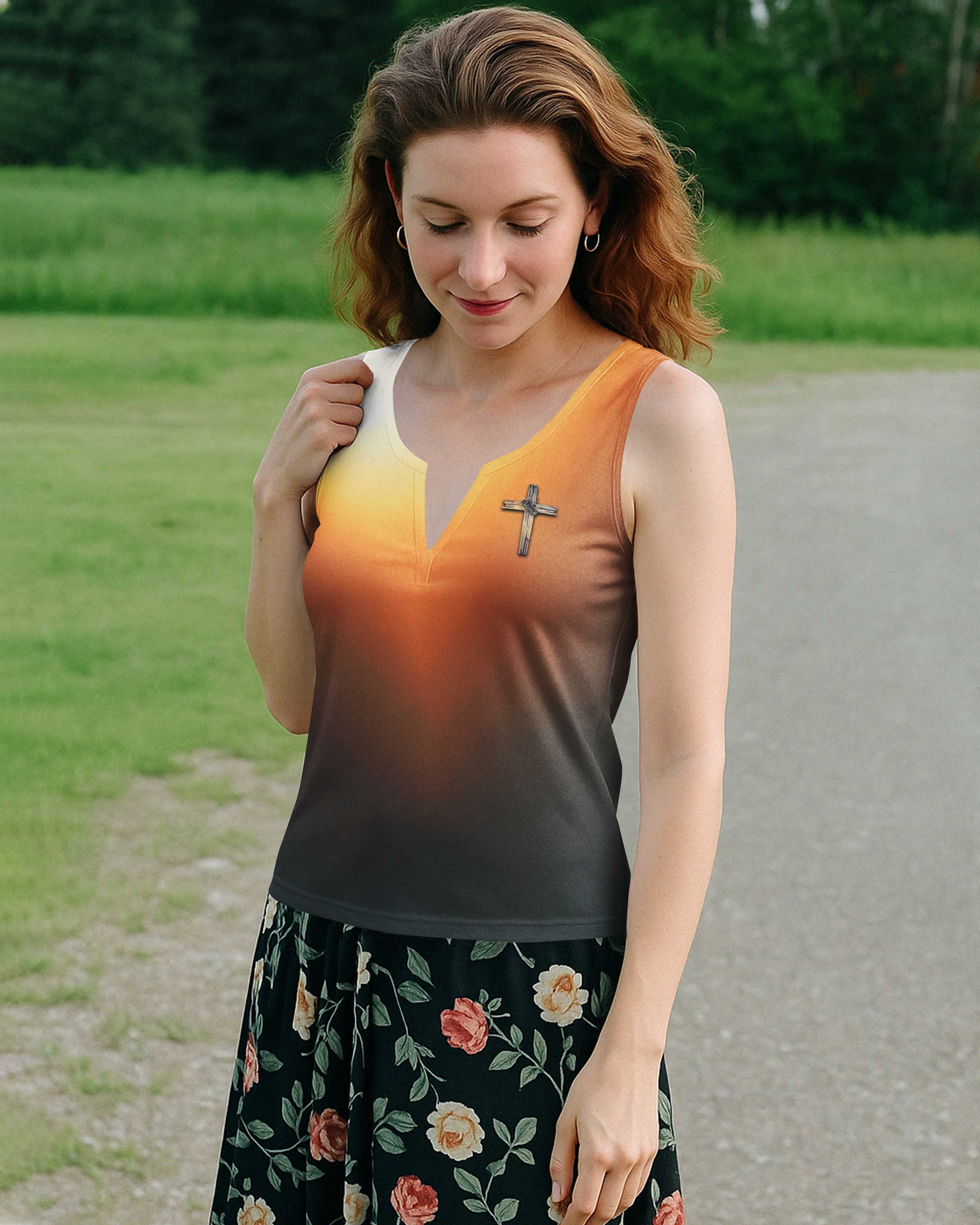 His Mercies Are New Every Morning All Over Print V-neck Tank Top