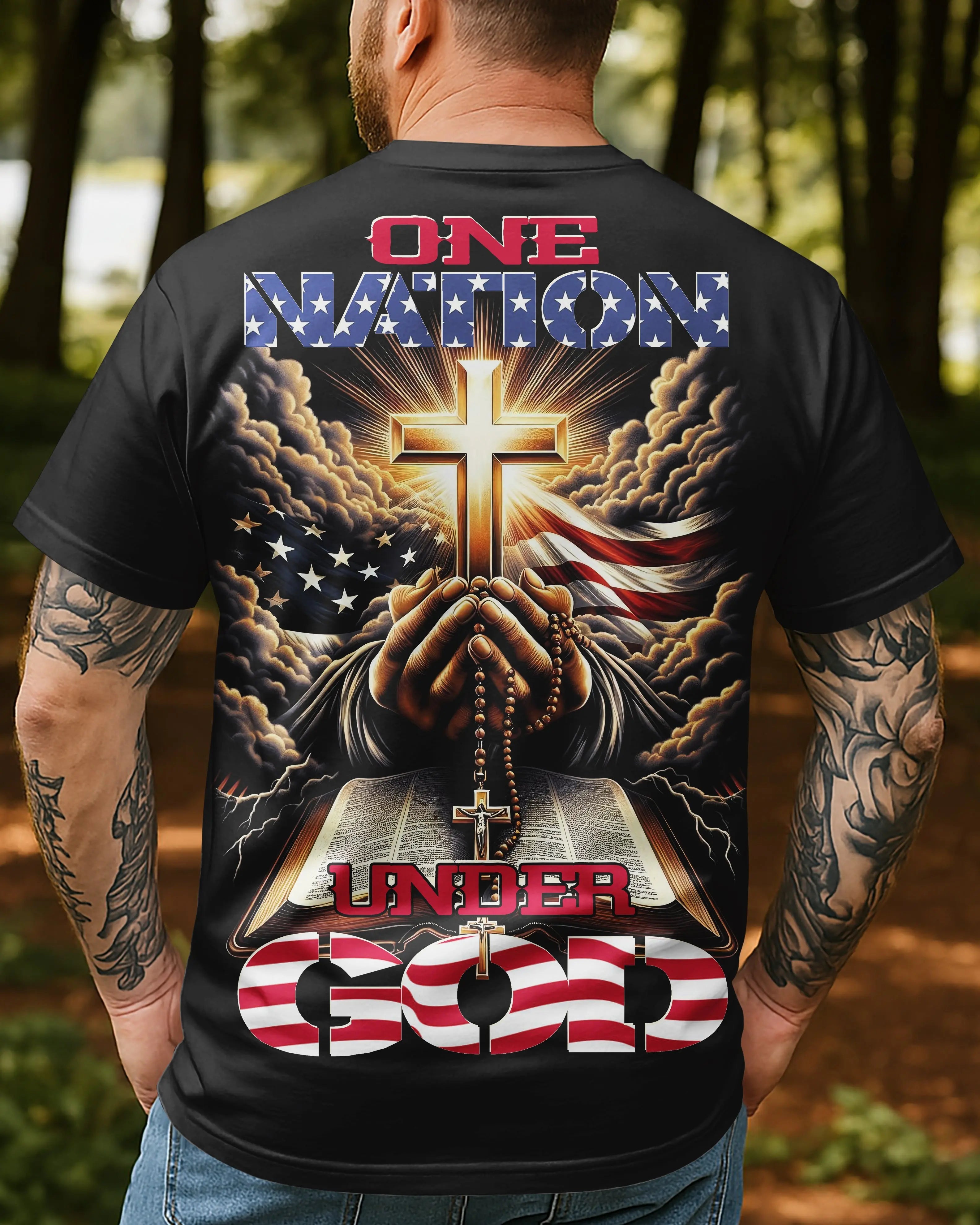 One Nation Under God All Over Print T-shirt