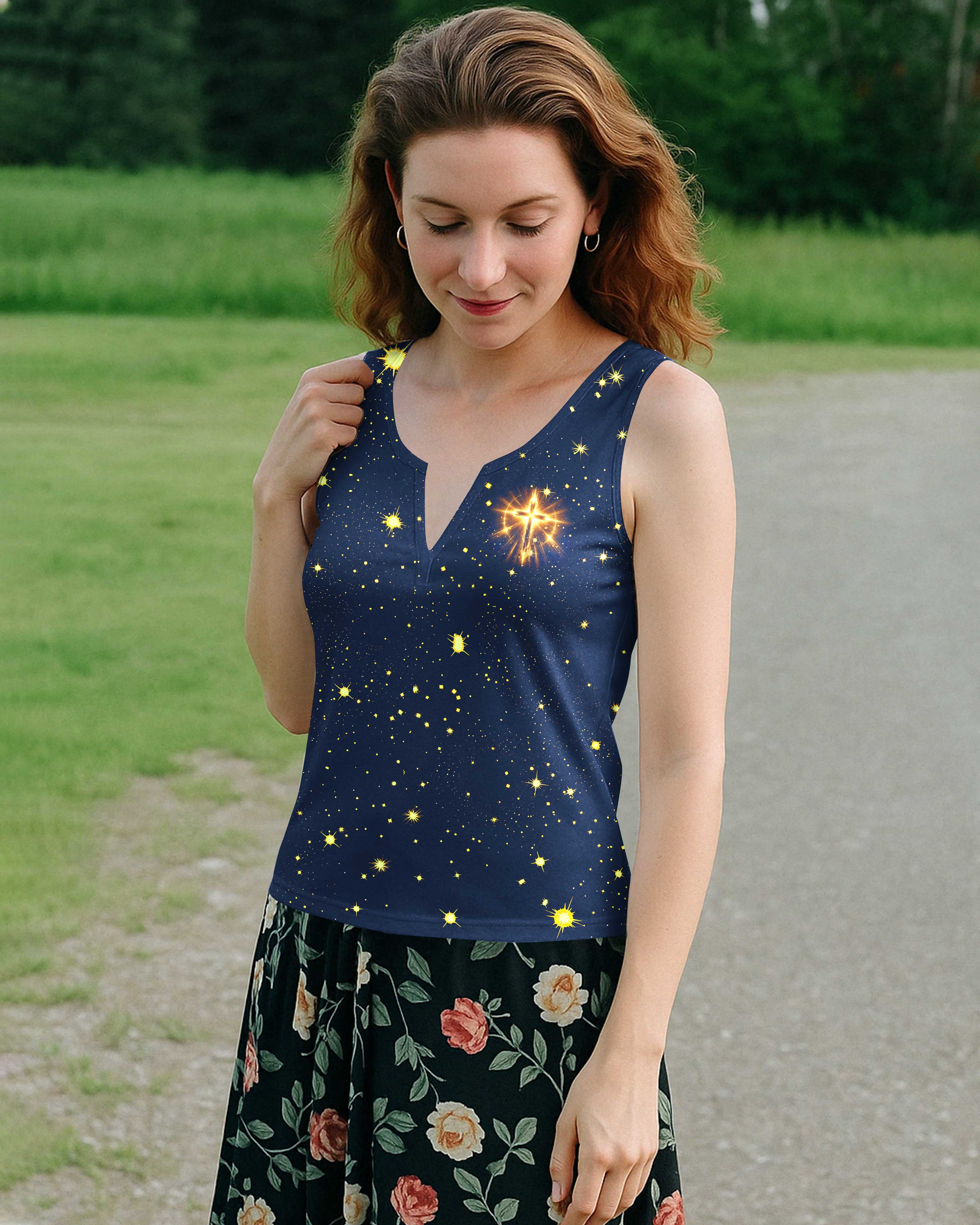 I Was Created With A Purpose All Over Print V-neck Tank Top