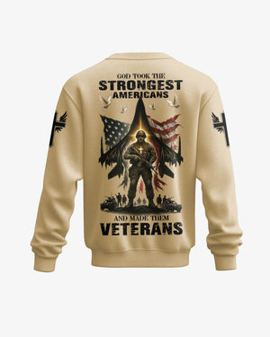 God Took The Strongest Americans All Over Print Sweater