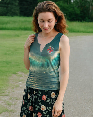 My Lifeguard Walks On Water All Over Print V-neck Tank Top