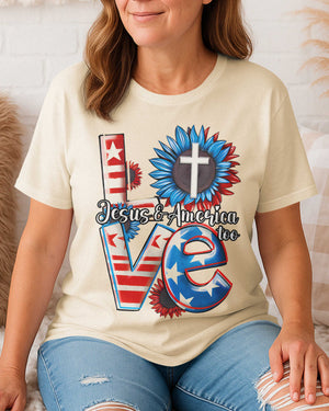 Love Jesus and America Too T-Shirt