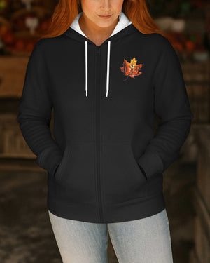 When Leaves Fall Down Zip Hoodie