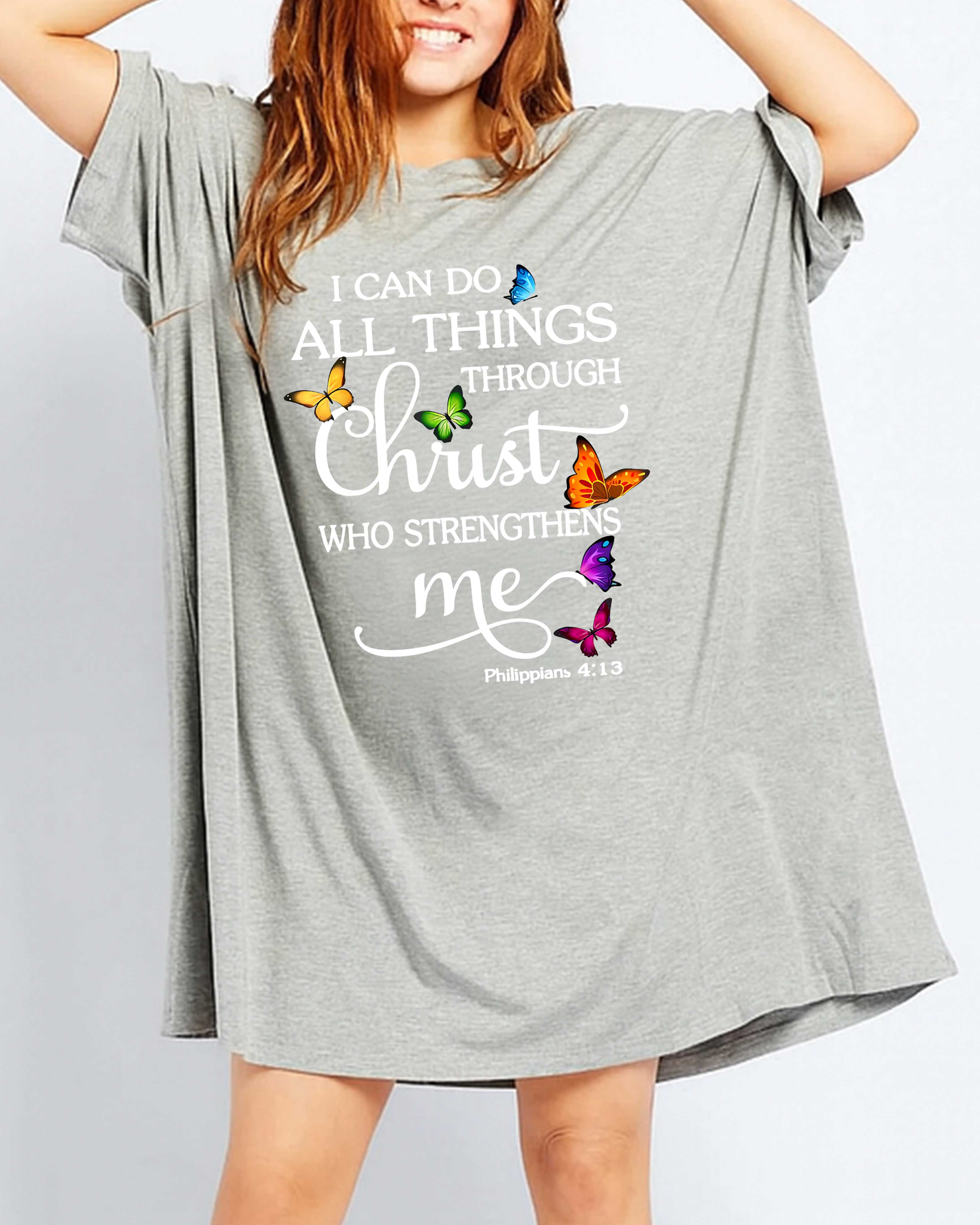 I Can Do All Thing Through Christ All Over Print Sleep Tee