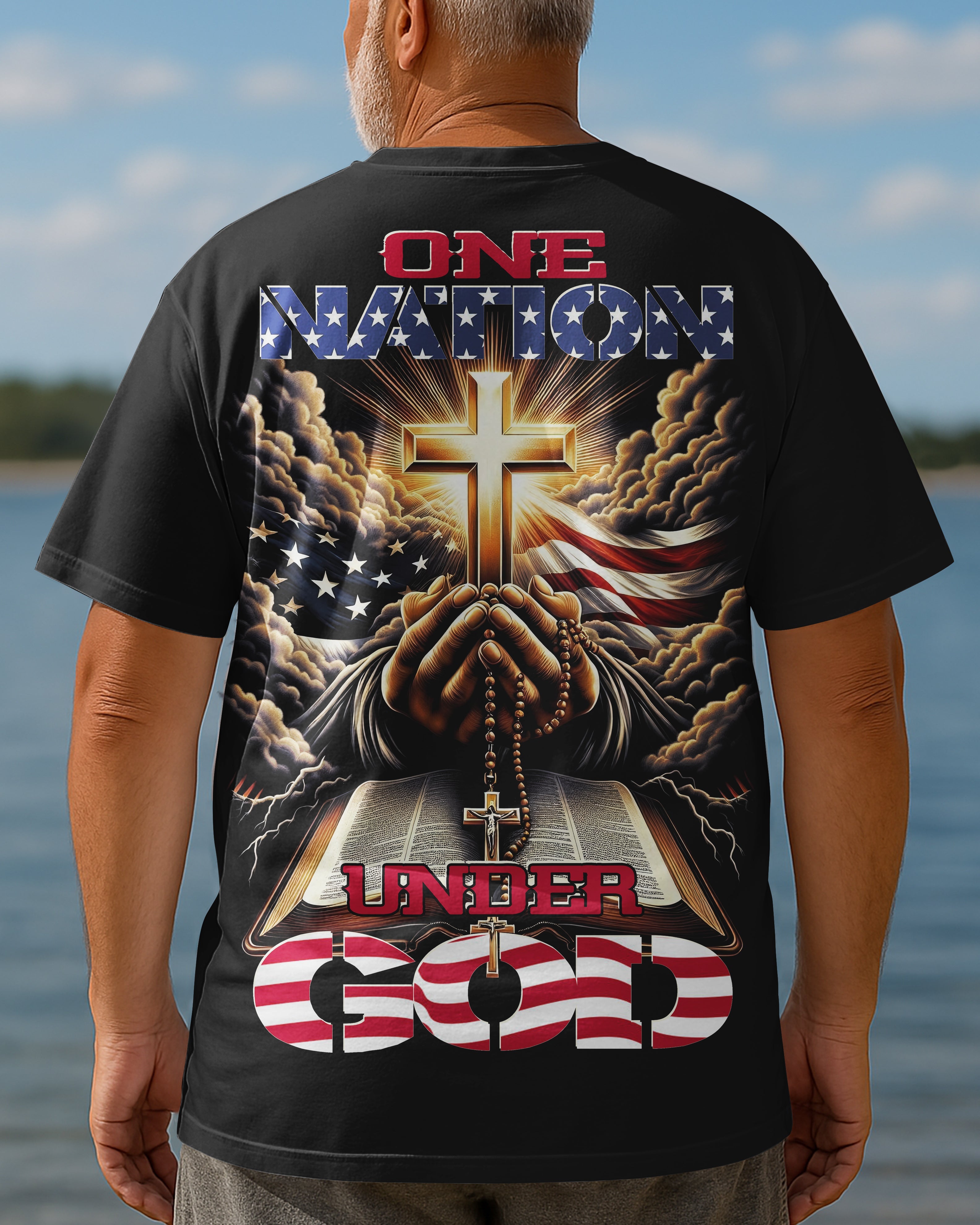 One Nation Under God All Over Print T-shirt1