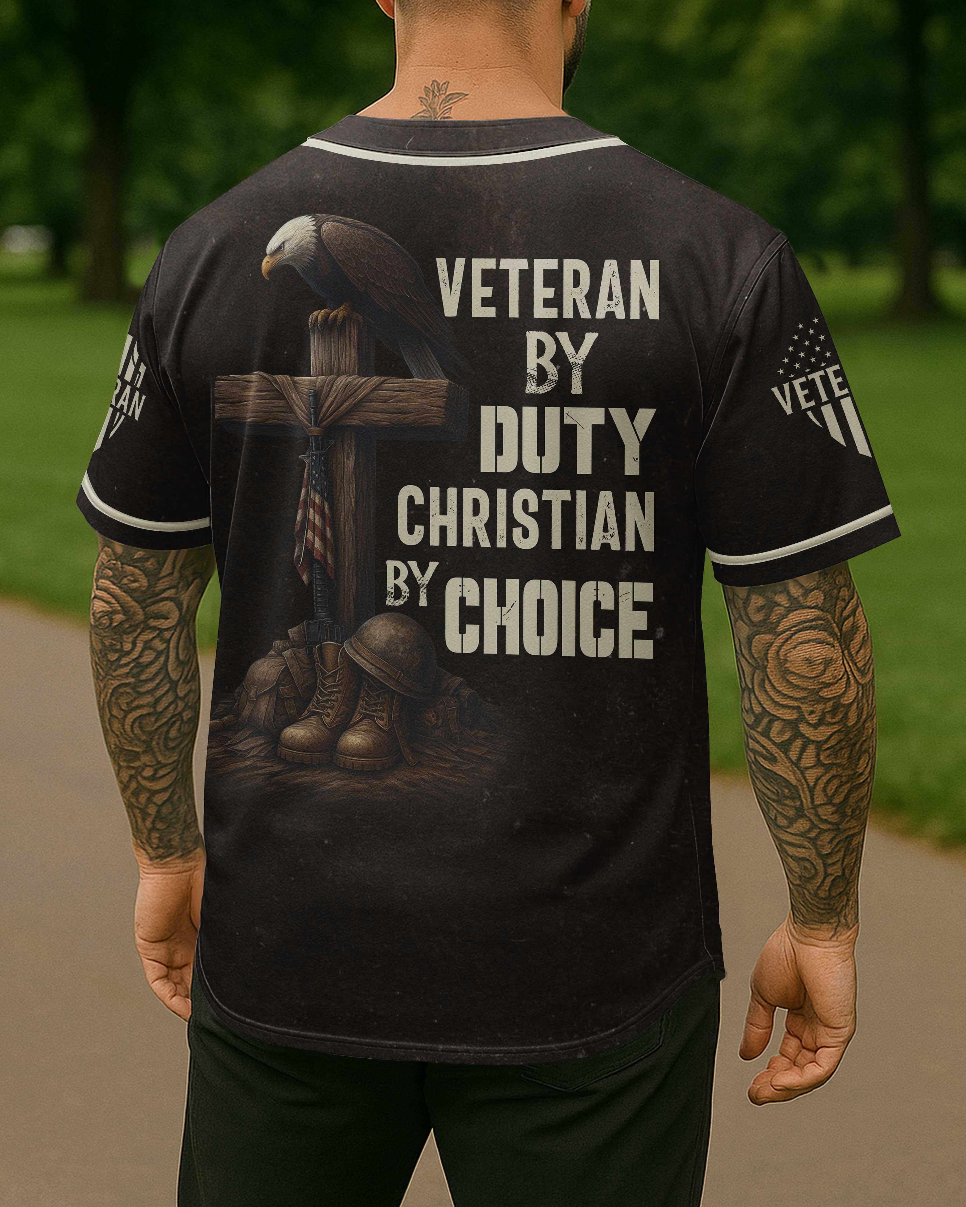 Veteran By Duty Christian By Choice Jersey