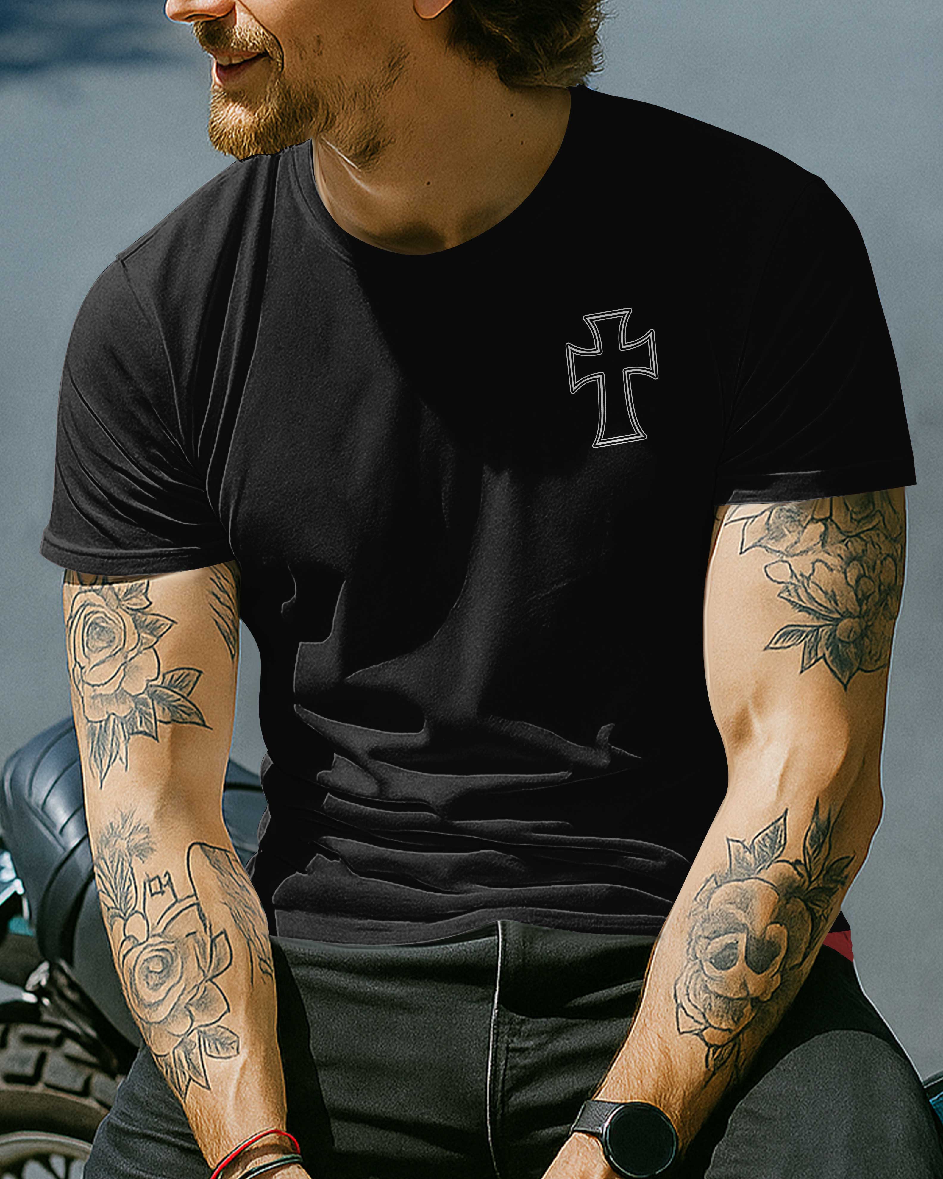 He Died For Me Now I Ride For Him All Over Print T-Shirt