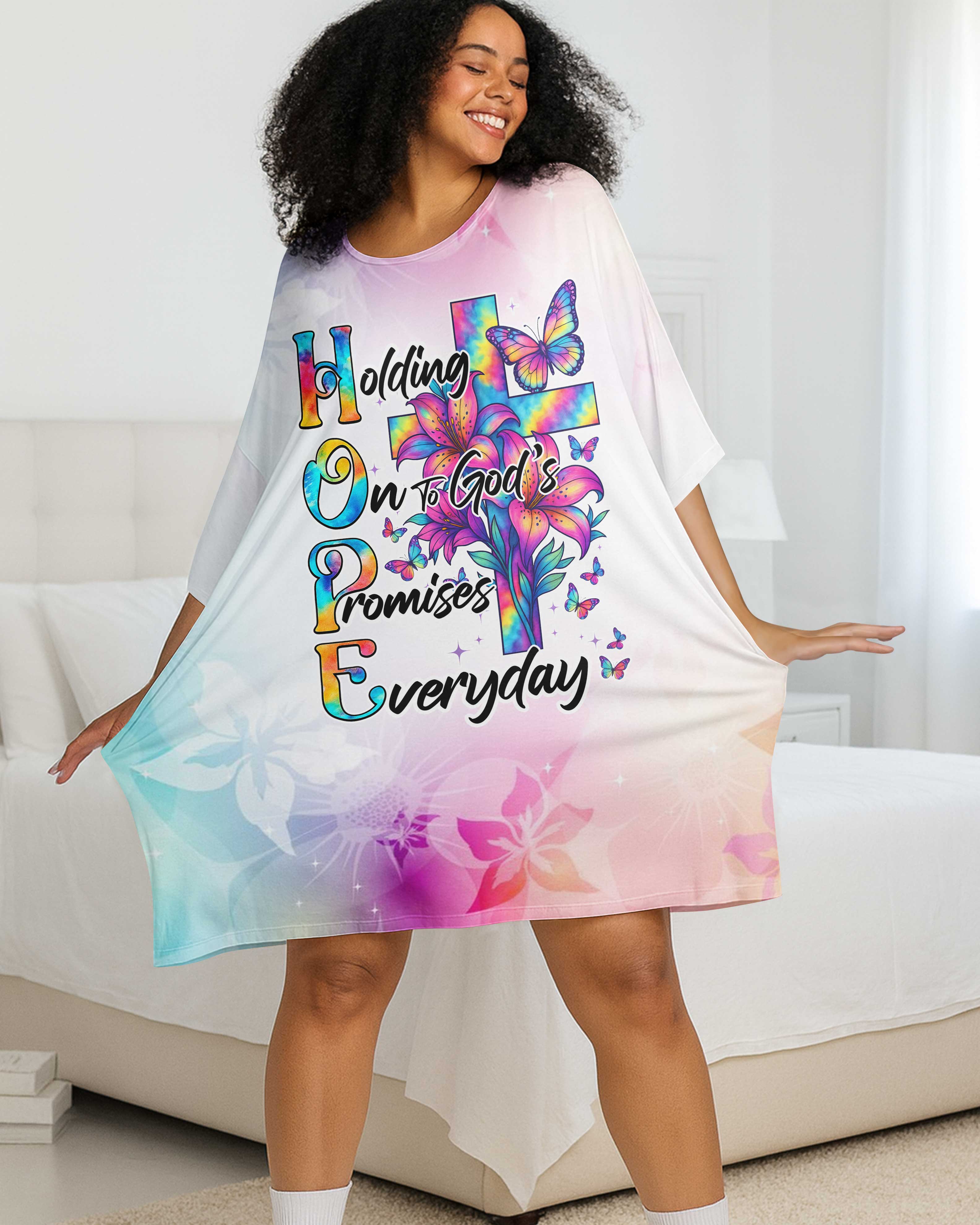 Holding On To God All Over Print Sleep Tee