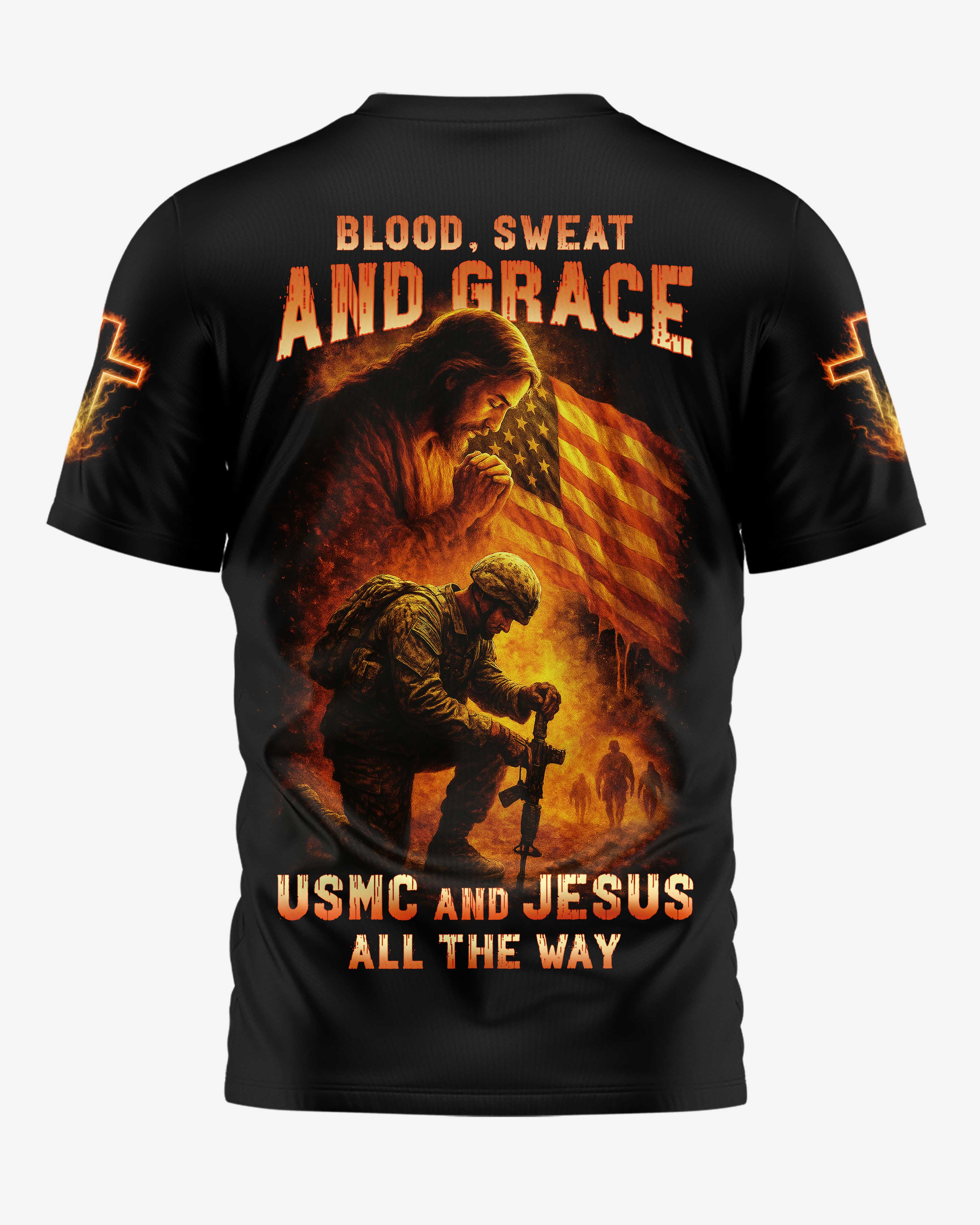 Blood, Sweat and Grace All Over Print T-Shirt