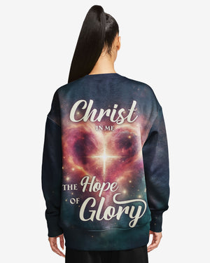 Christ In Me The Hope Of Glory All Over Print Sweater