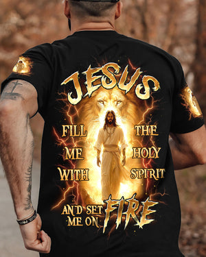 Jesus Fill Me With The Holy Spirit Lion Men's All Over Print Shirt - Tltw2909252