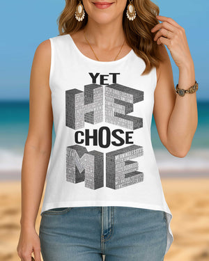 Yet He Chose Me Cut Out Wrap Back Tank Top