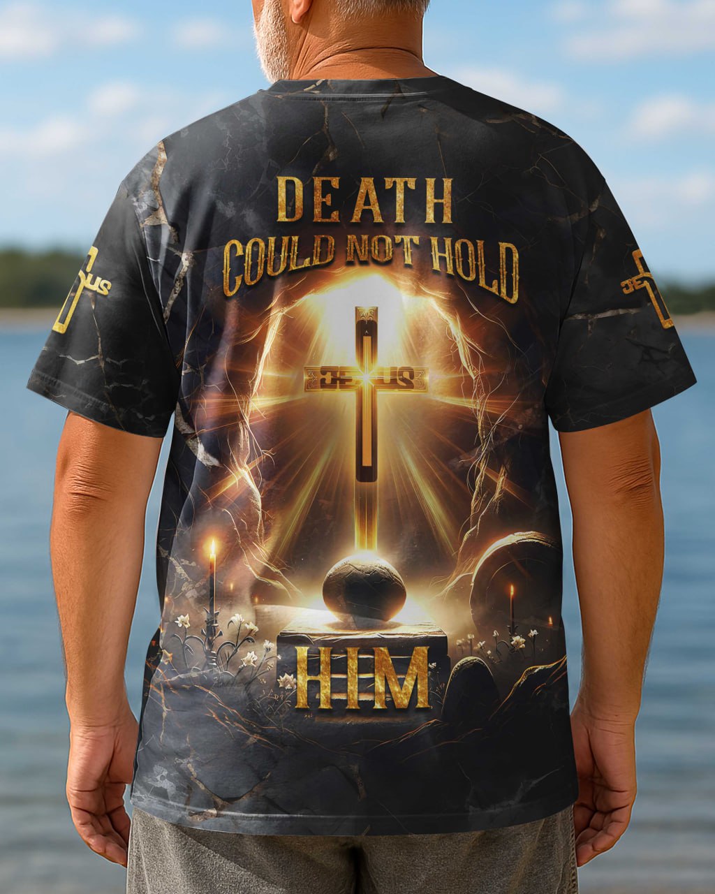 Death Could Not Hold Him All Over Print T-shirt