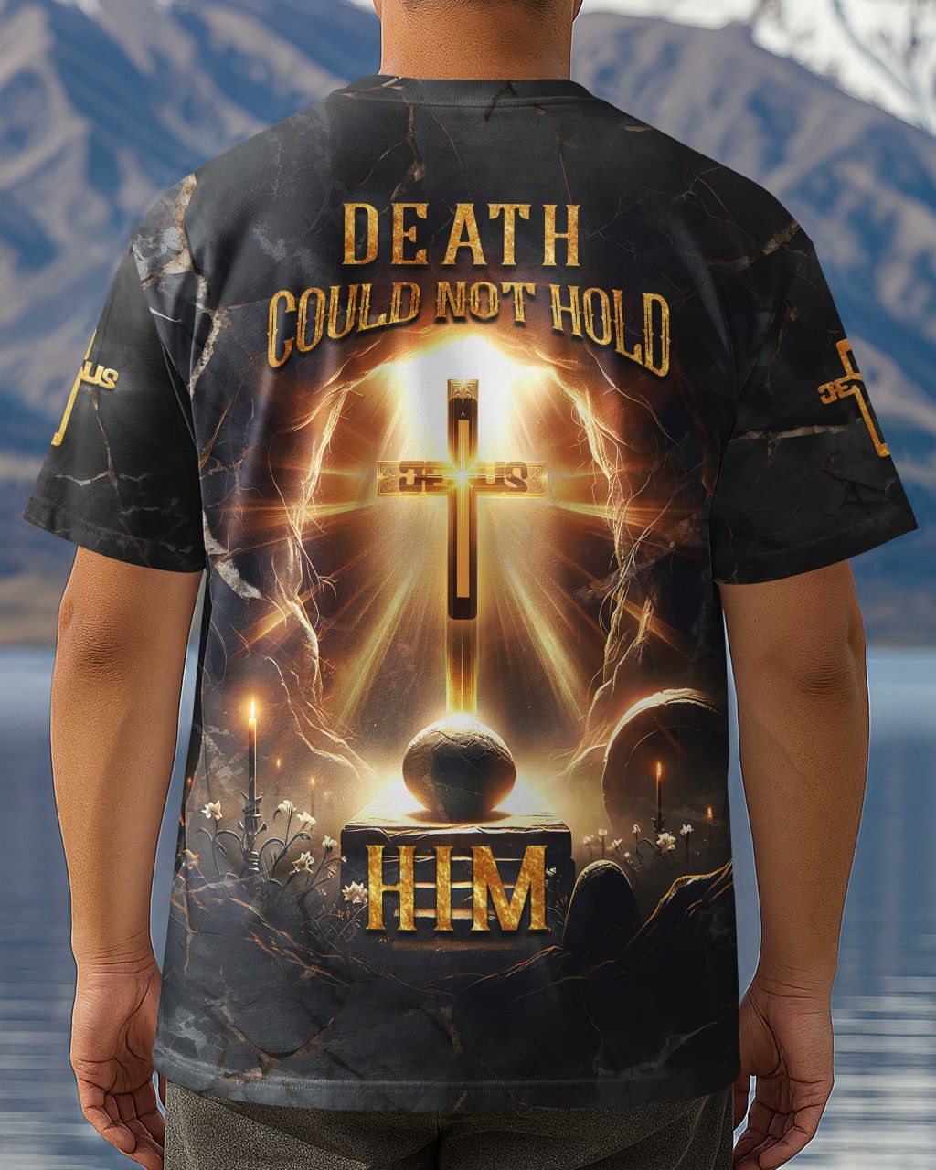 Death Could Not Hold Him All Over Print T-shirt
