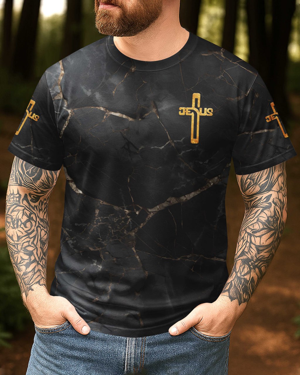 Death Could Not Hold Him All Over Print T-shirt