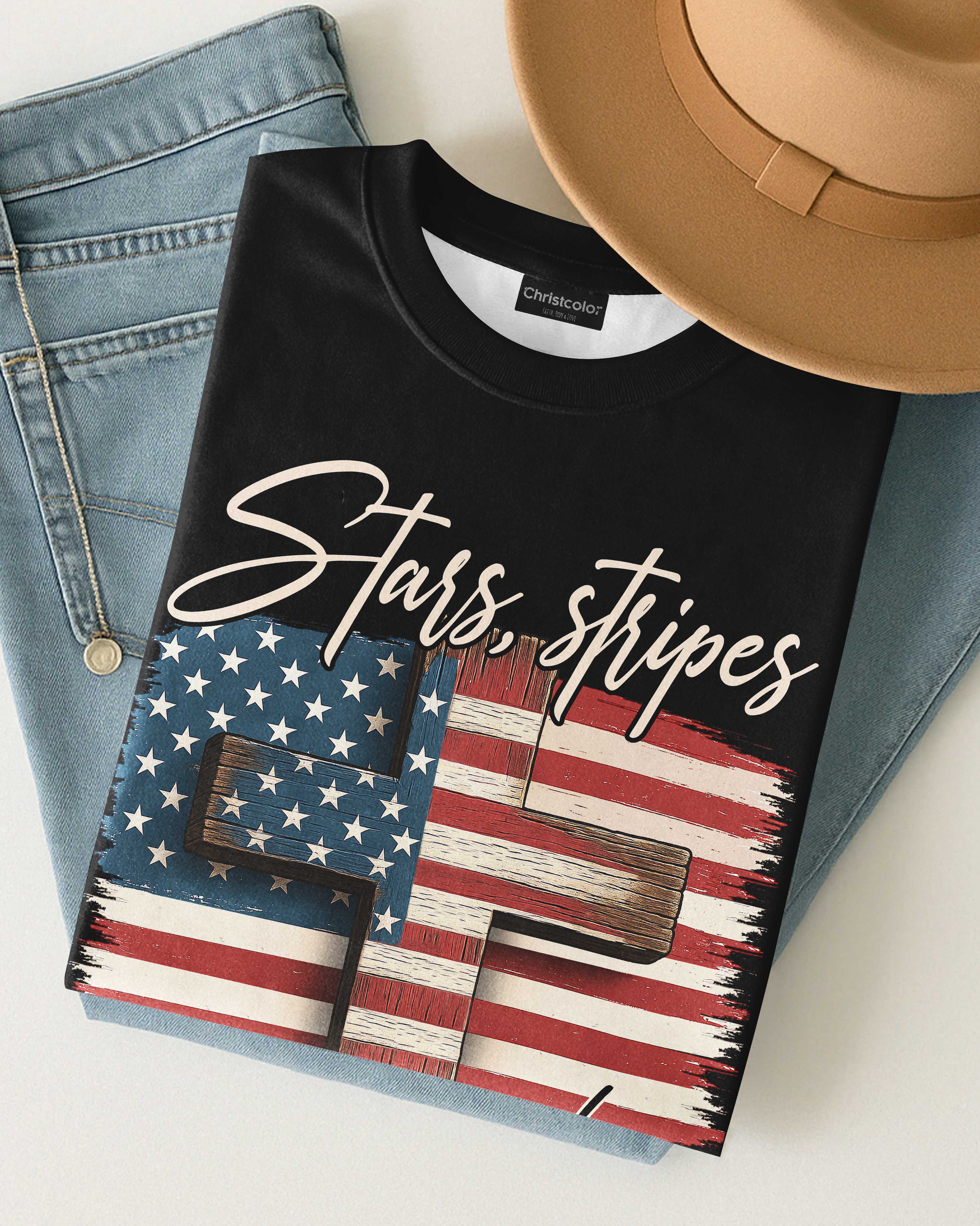 Stars, Stripes and Jesus Christ T-Shirt