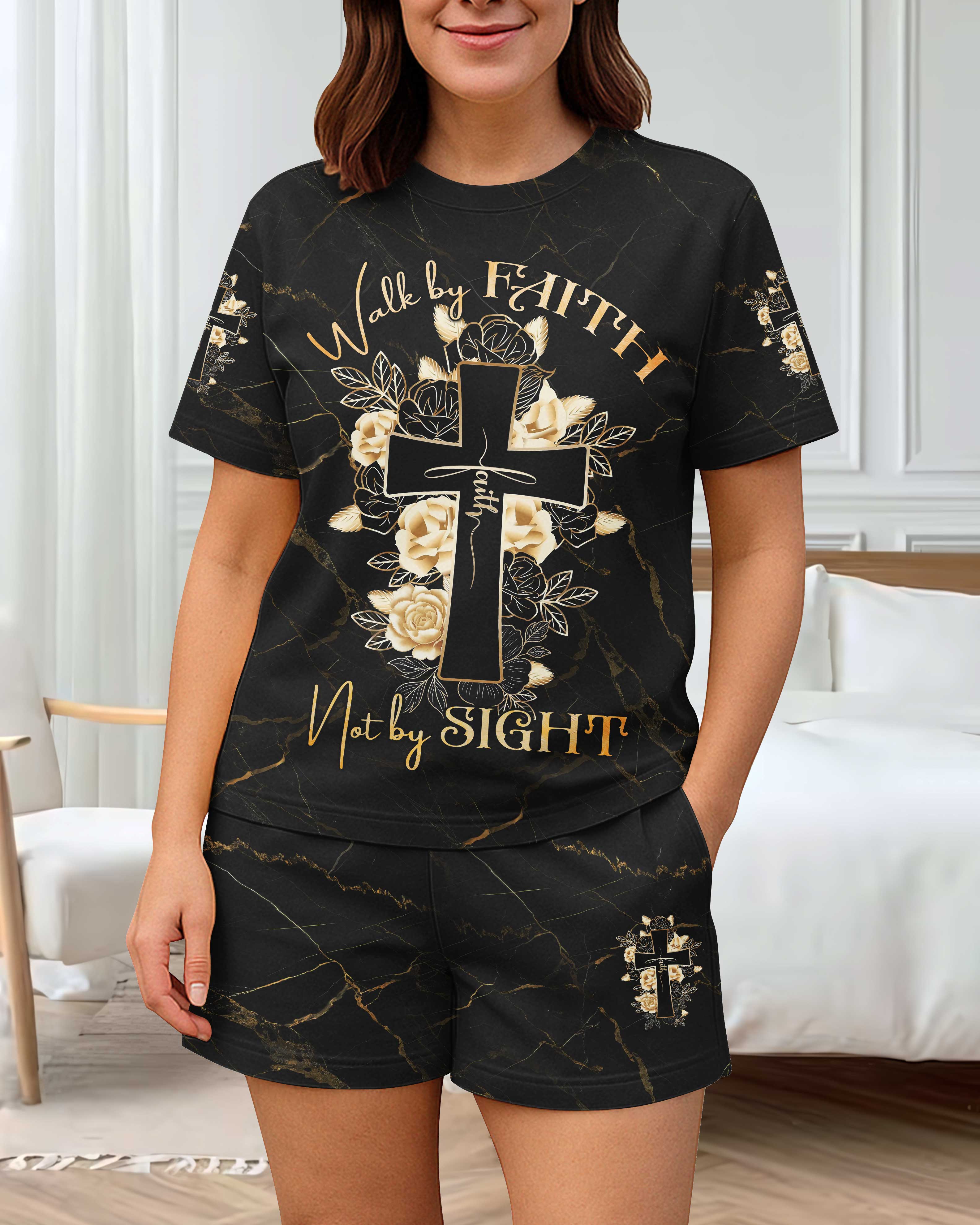 Walk By Sight All Over Print Summer Set