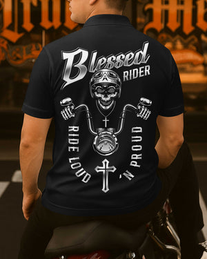 Blessed Rider Ride Loud 'N Proud All Over Print Polo
