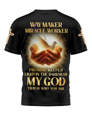 Way Maker Miracle Worker Promise Keeper All Over Print T-Shirt