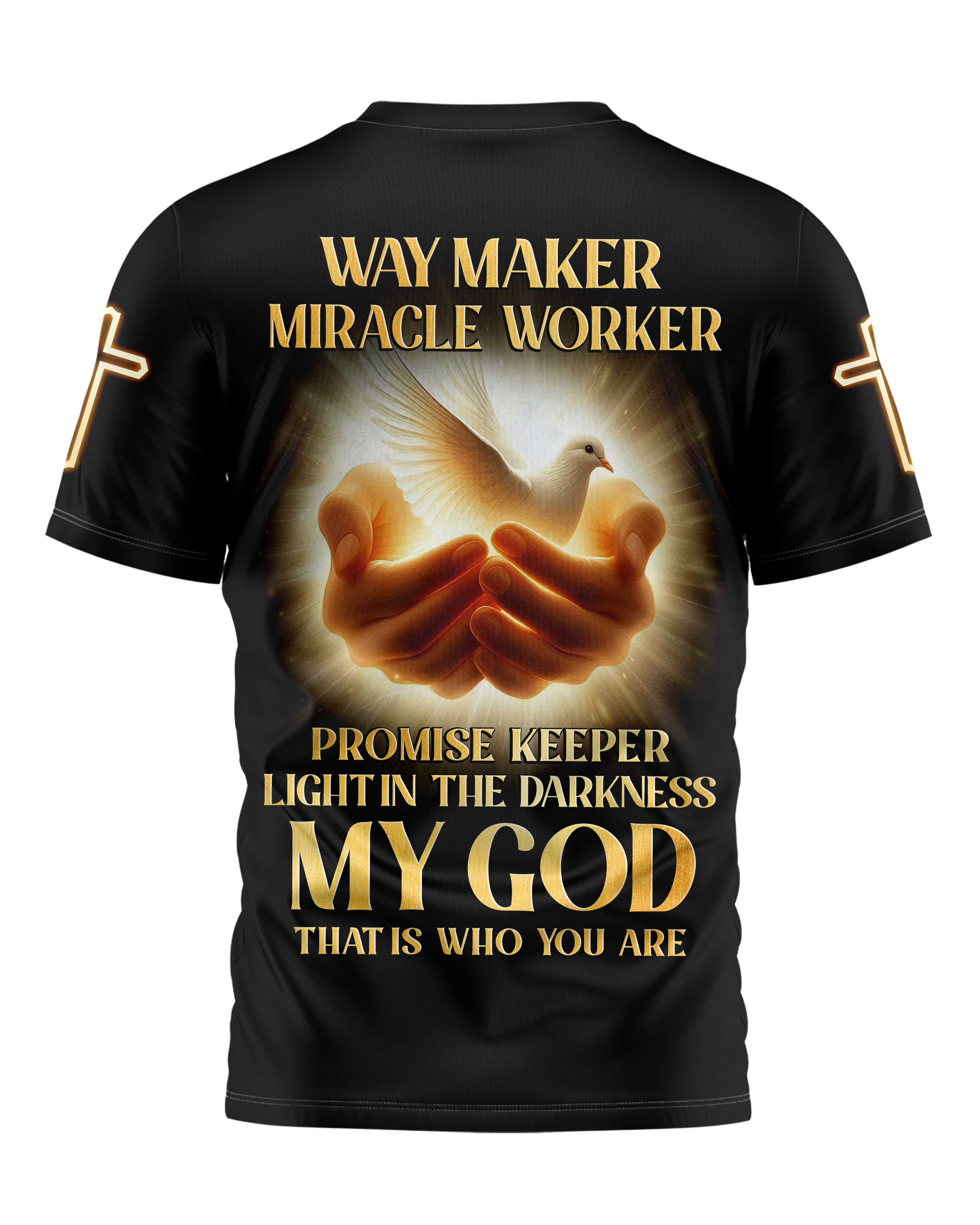 Way Maker Miracle Worker Promise Keeper All Over Print T-Shirt
