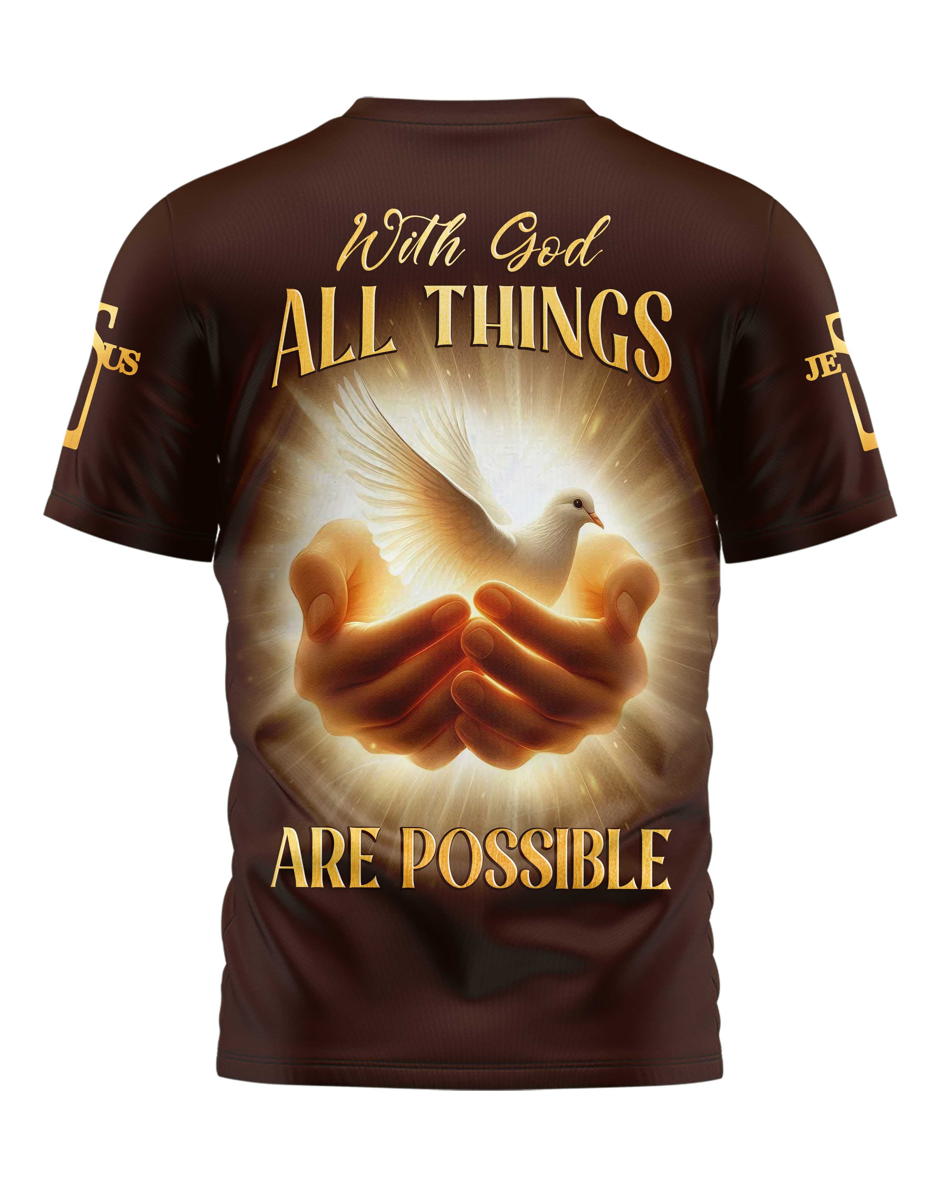With God All Things Are Possible All Over Print T-Shirt