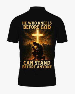 He Who Kneels Before God All Over Print Polo Shirt