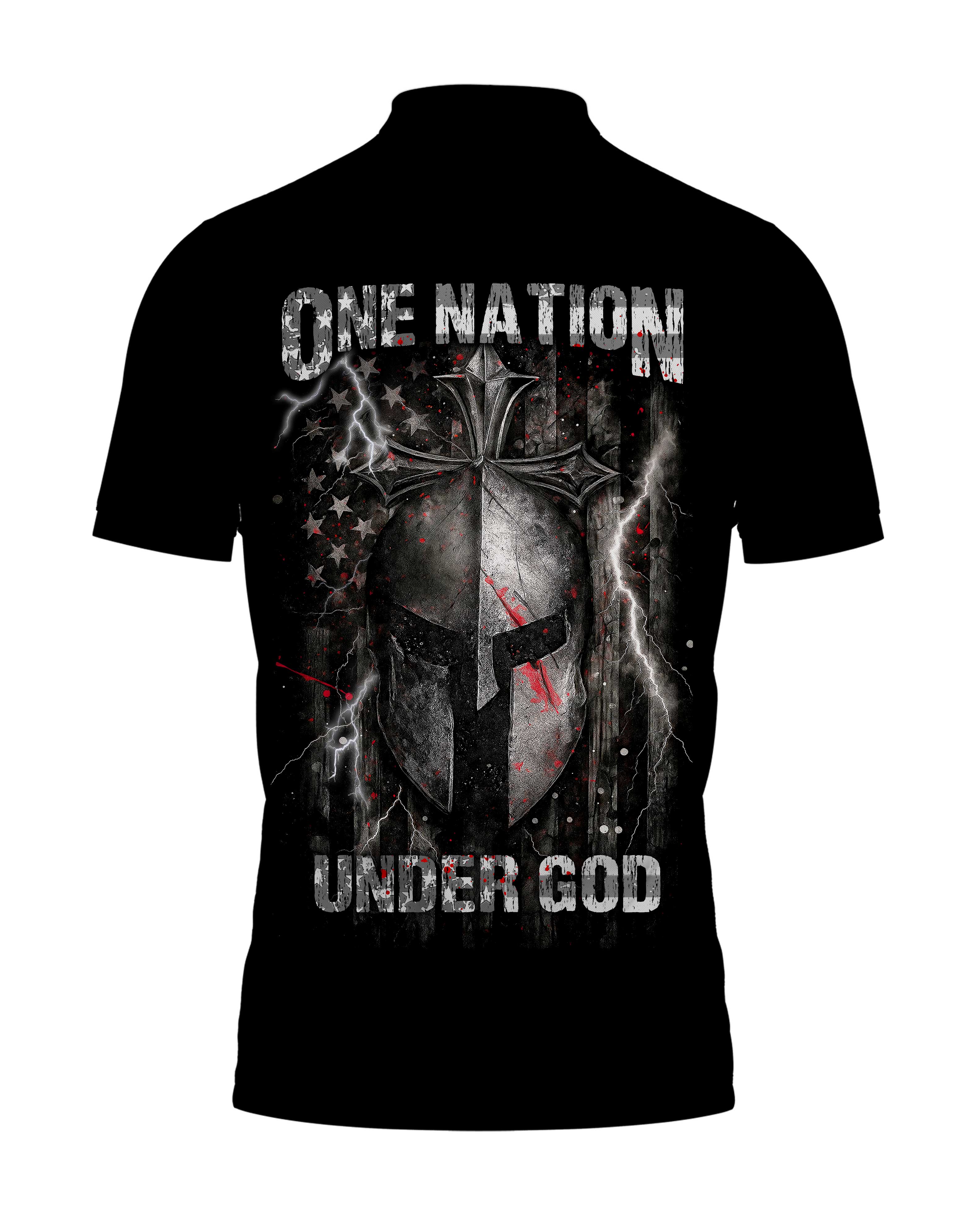 One Nation Under God All Over Print Polo