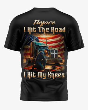 Before I Hit The Road All Over Print T-Shirt